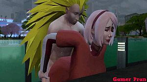 Naruto Hentai Episode 580 zeigt eine MILF mit großen Titten und Cuckold-Action